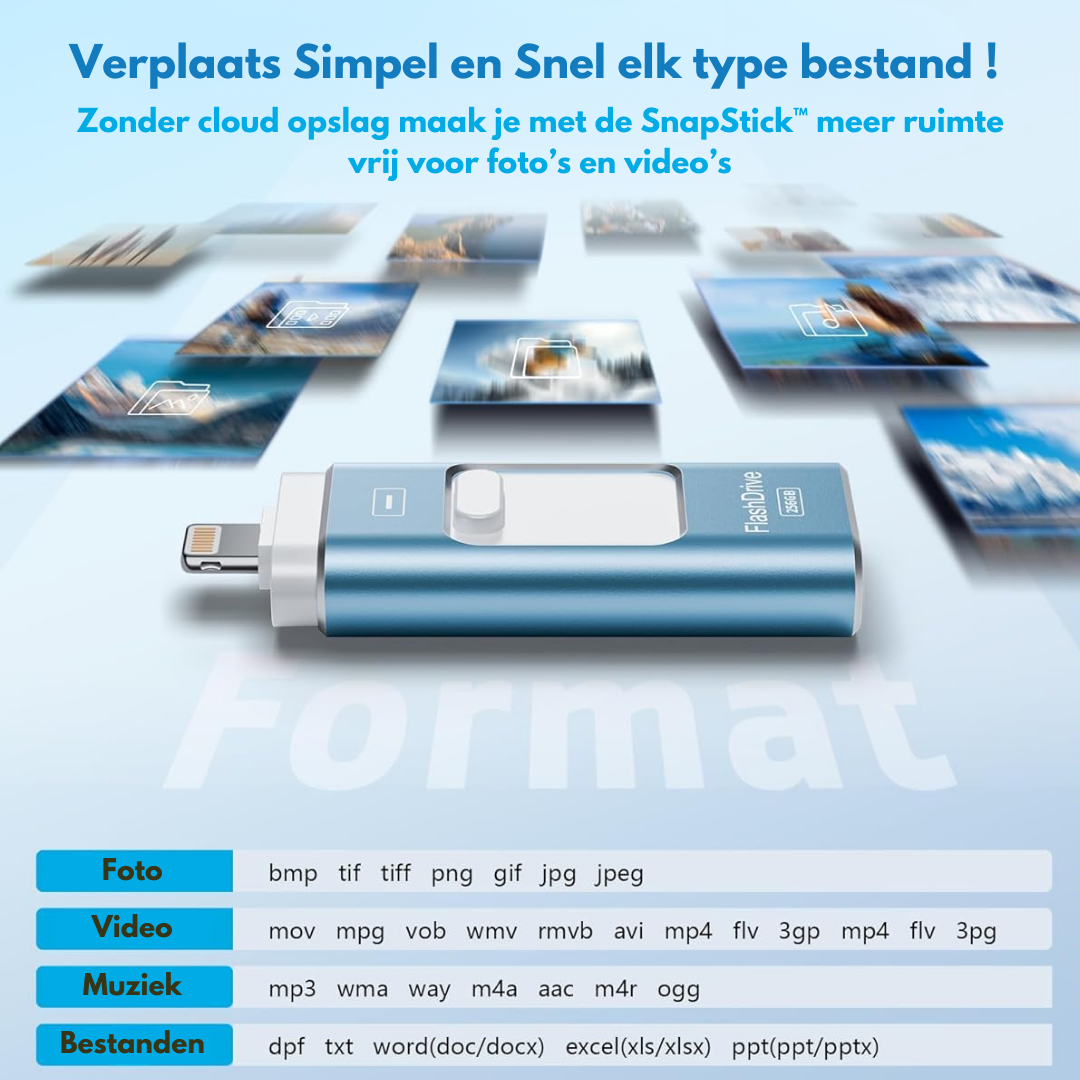 SnapStick™ - Almacenamiento Móvil