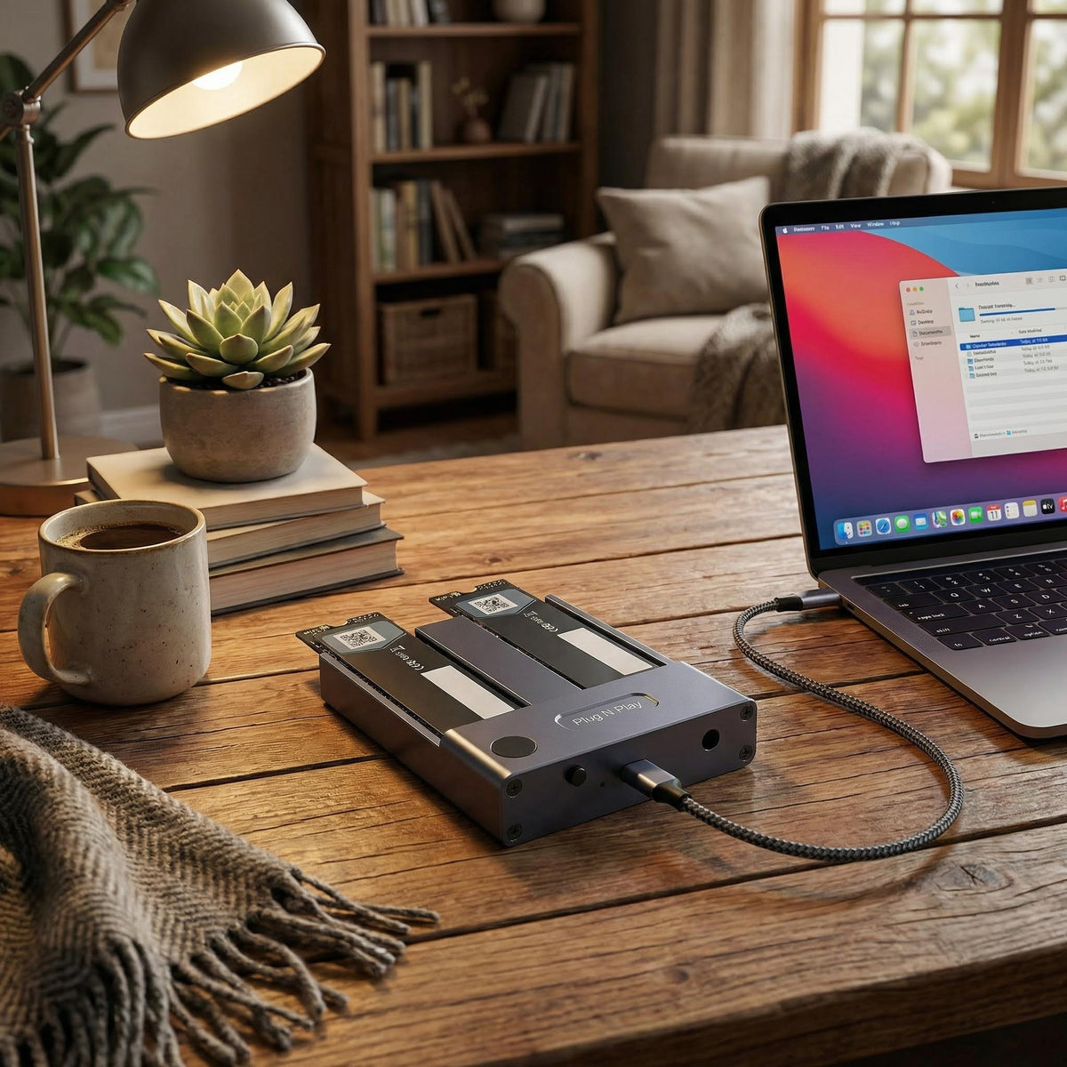 Carcasa NVMe de doble bahía