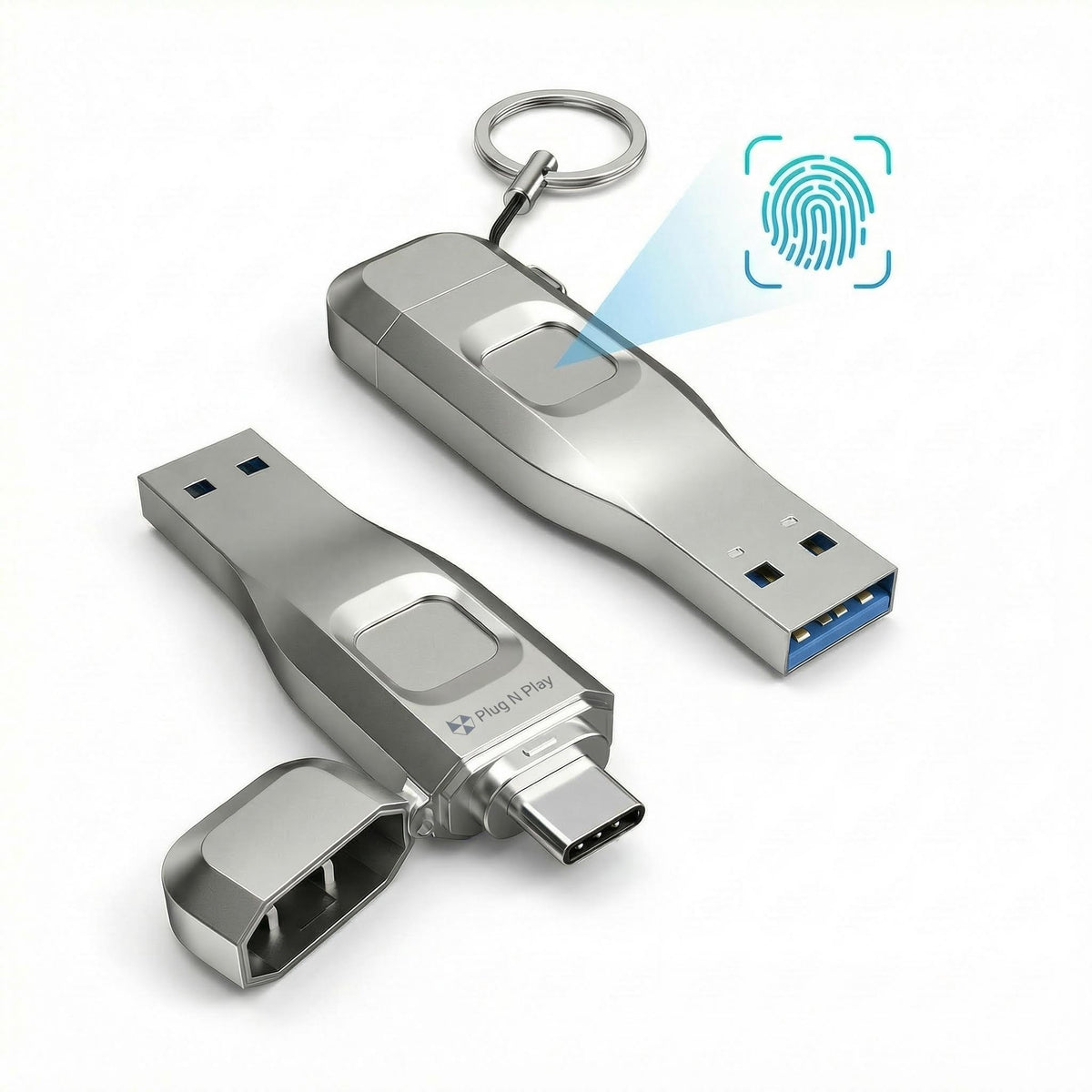 Unidad USB Segura con Sensor de Huellas